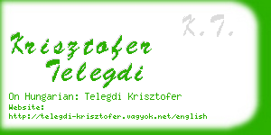 krisztofer telegdi business card